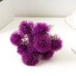 bouquet fleurs artificielles violet jaune vert modernes mariage anniversaire intérieur exposé minimaliste