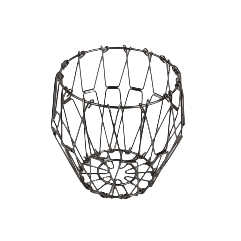 panier métal or argent multiple utilisation moderne minimaliste rechargeable extensible dessert