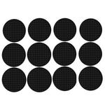 coasters silicone noirs texture moderne 10cm diamètre 12pcs opaques points uniformes