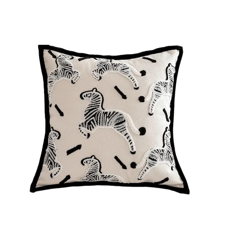coussin carré 45x45cm coussin 30x50cm housse amovible lavable bohème motif géométrique polyester coton moderne