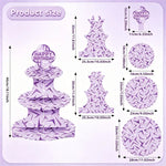 supports cupcakes drapeaux happy birthday rose violet zigzag modernes festifs anniversaire famille réunion