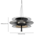 suspension lumineuse contemporaine or noir minimaliste métal cercles concentriques 249 2000 lumens