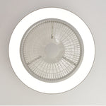 ventilateur led moderne télécommande blanc gris doré rose bleu grille ventilation invisible