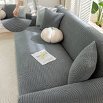 housse canapé élastique velours extensible salon fauteuil modulaire coussin décoratif