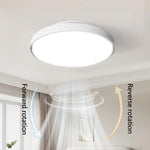 lampe ventilateur sans pales led moderne bois blanc éclairage décoration intérieure télécommande adjustable chambre