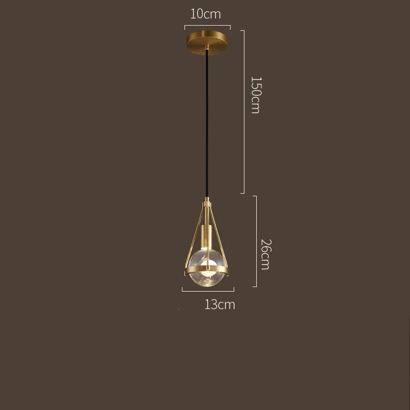 suspension lumineuse moderne or transparent 2000 82000 lumens chambre salon étude hall
