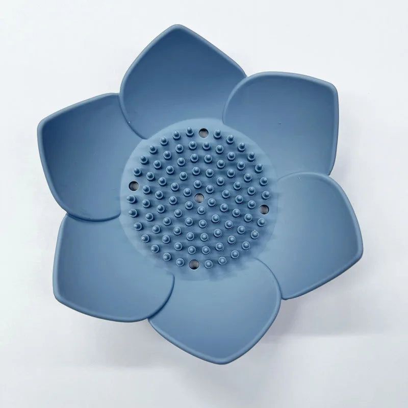 porte savon fleur bleu rose vert gris blanc moderne minimaliste