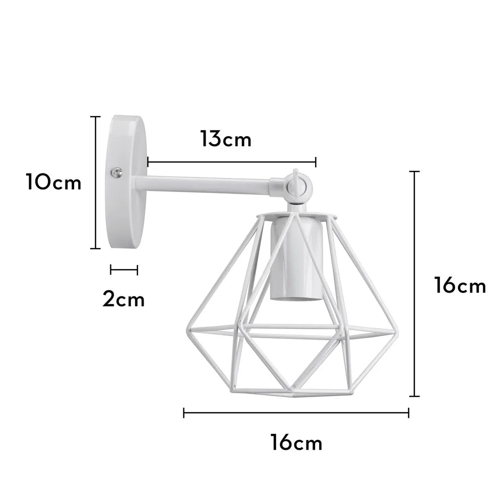applique murale led moderne bois blanc scandinave fixée mur entrée chambre cuisine
