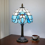 lampe table tiffany verre vert noir jaune libellules motif opalescent moderne chambre salon