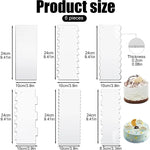 spatules gâteau transparentes décoration bord glaçage peigne lisse outils cuisine blanc classique