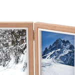 cadre photo pliable bois moderne triple fold accrochable table verticale decoration