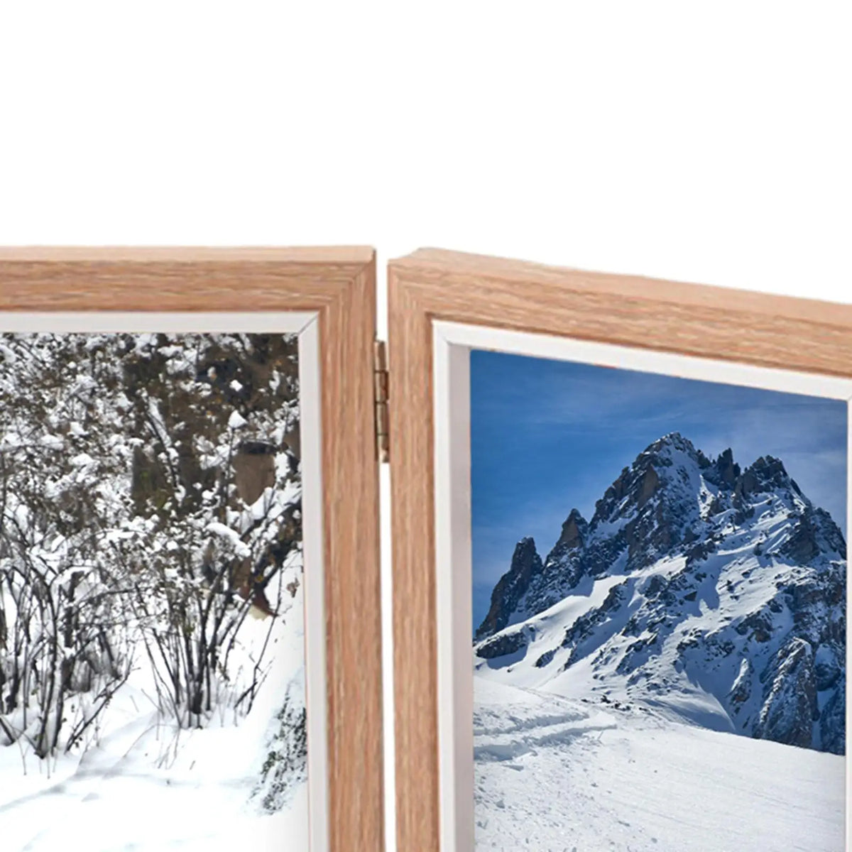 cadre photo pliable bois moderne triple fold accrochable table verticale decoration
