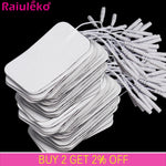 électrodes électrostimulation adhésives blanches 20 pièces thérapie micro perforées rechargeables