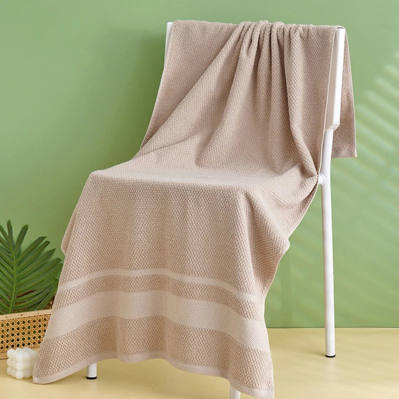 serviettes bain coton rose clair blanc bleu marine rayures horizontales classiques 70x140cm 34x74cm