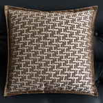 housse coussin géométrique marron nordique velours moderne décoration intérieure pliée automobile