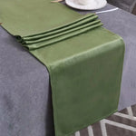 champagne vert olive chemin table velours moderne décoration noël halloween mariage anniversaire famille festive