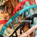 rubans décoratifs pendantes mariage bleu noir rose vert marron beige