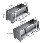 étagère cuisine moderne multifonctionnelle argentée lisse clips fixation minimaliste