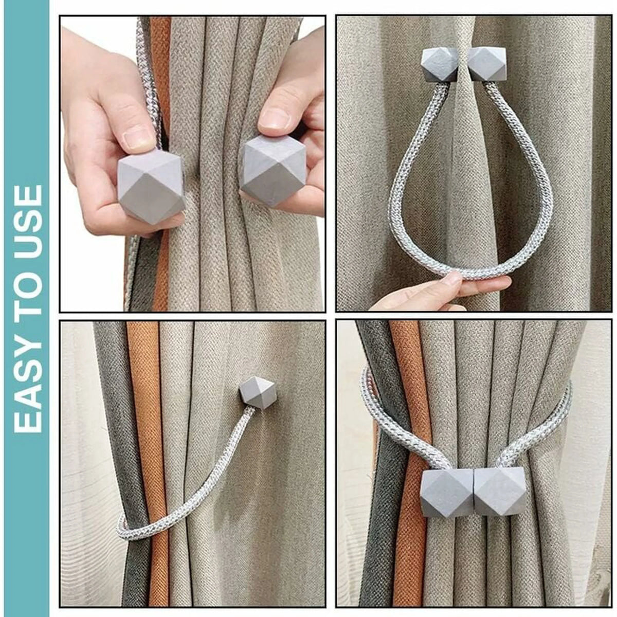 rubans rideaux texturés moderne gris bleu beige rose vis fixations chambre salon durable decoration