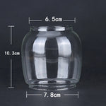 bougeoir transparent classique abat jour rond lisse éclairage intérieur accessoire opalescent vintage