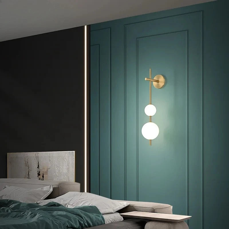 applique murale led or blanche moderne minimaliste chambre cuisine étude entrée sources lumineuses 15x65cm