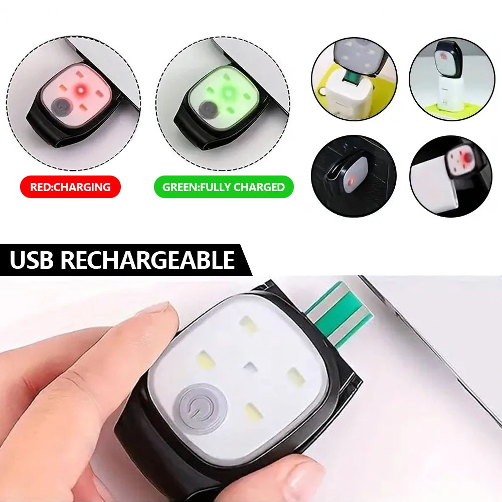 lampe poche noire rechargeable usb clips moderne compact led