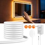 ruban led cob tactile miroir maquillage armoire cuisine salon blanc chaud moderne étanche