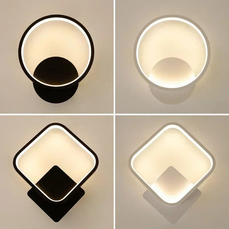 Applique murale LED design minimaliste blanc salon moderne