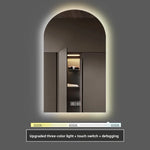 miroir intelligent éclairé led défogage moderne minimaliste gris beige lisse