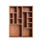 boîtes compartiments bois naturel vintage bijoux objets décoratifs multiple rangement original