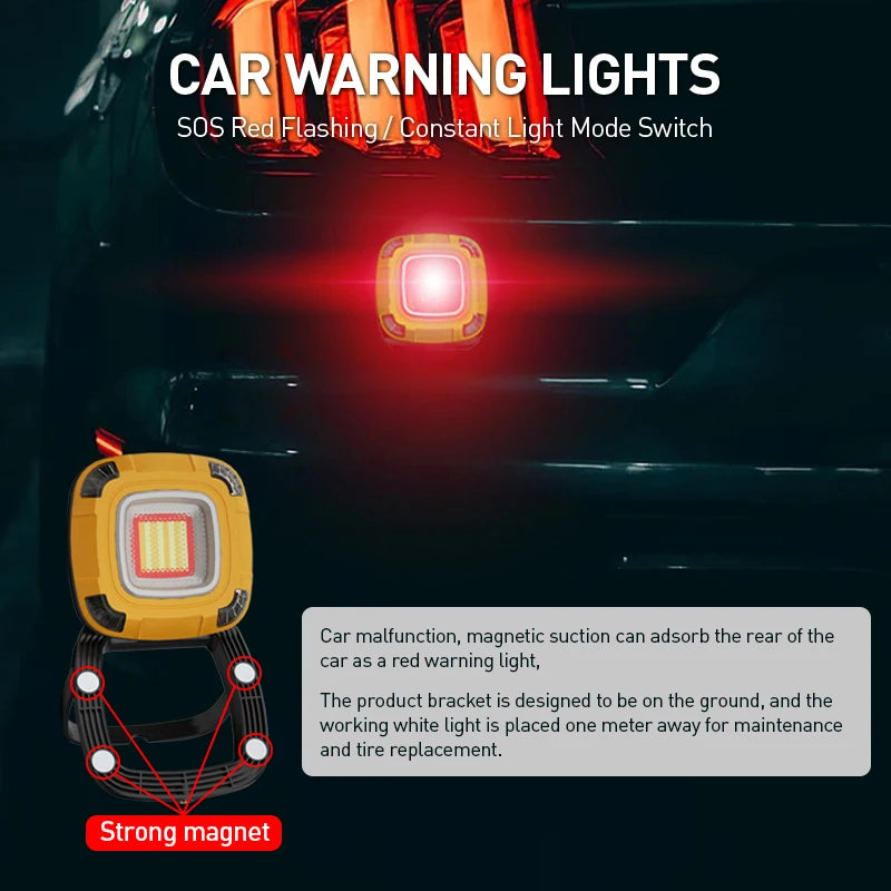 lampe multifonctionnelle rechargeable camping pêche randonnée éclairage urgence ipx5 led cob