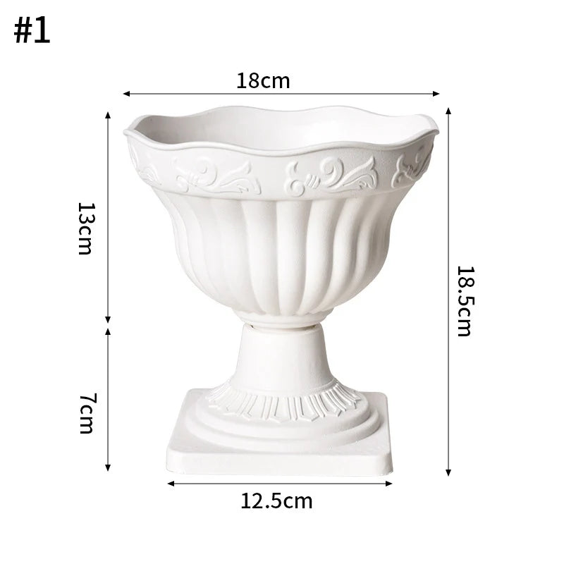 vases décoratifs modernes plastique blanc noir gris vert rayures verticales fleurs maison mariage