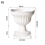 vases décoratifs modernes plastique blanc noir gris vert rayures verticales fleurs maison mariage
