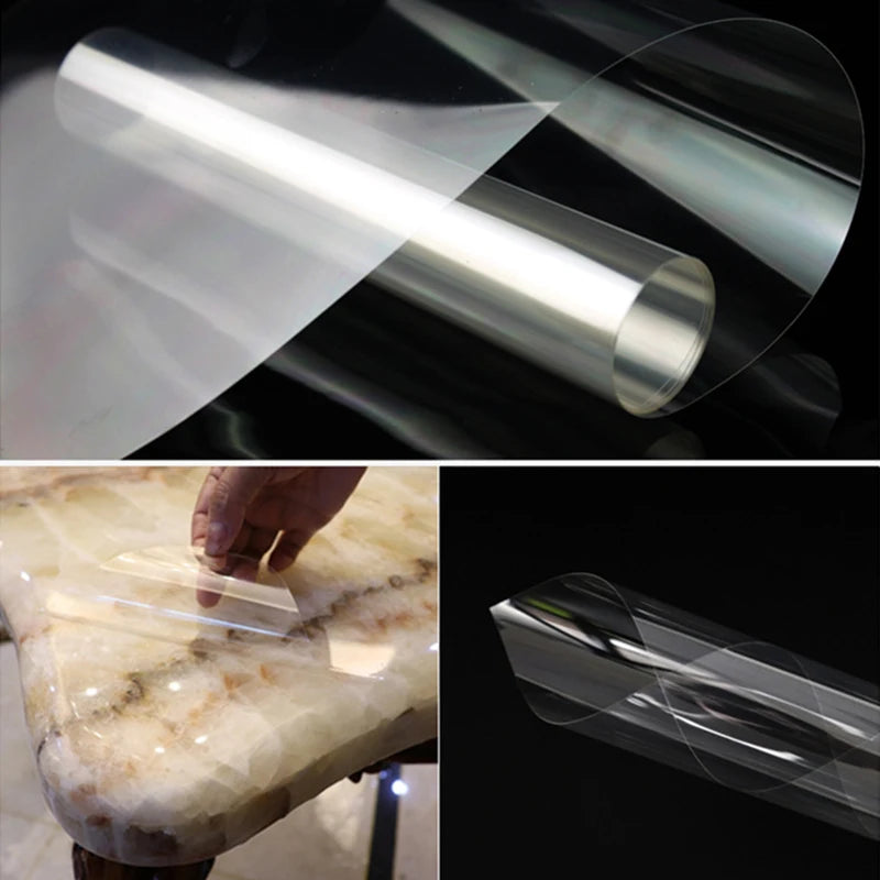 film protection meuble transparent adhésif anti rayures résistant chaleur moderne sans motif 40x100cm 50x100cm