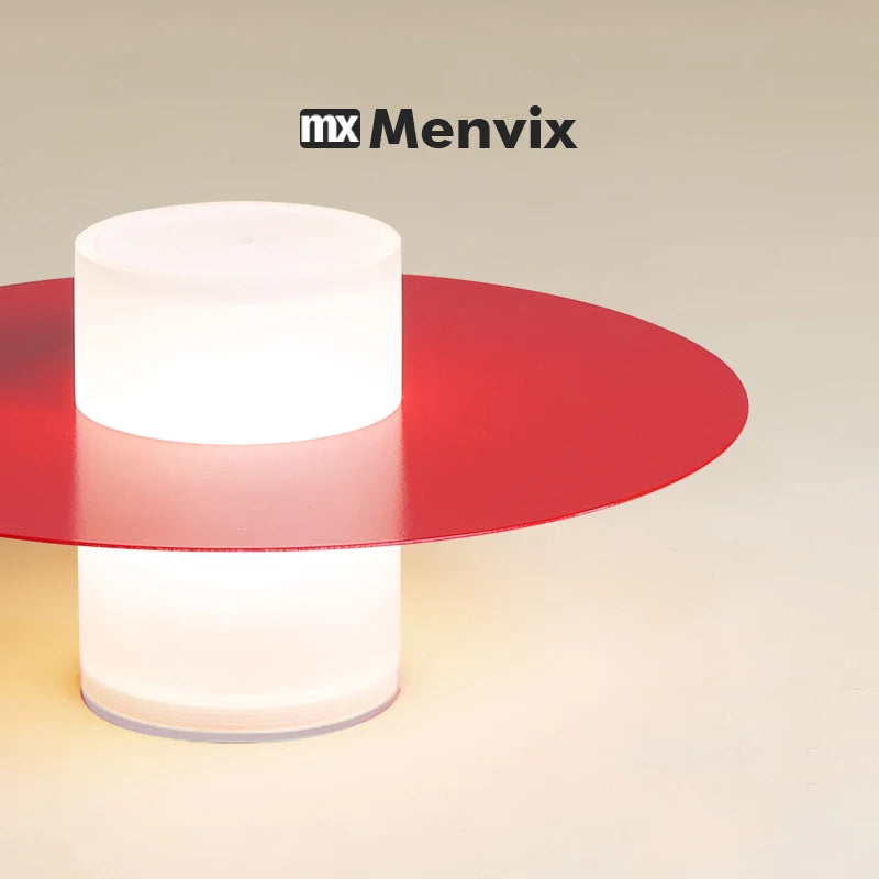 lampe table led blanc rouge noir moderne minimaliste touch control interrupteurversible