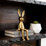 figurine céramique moderne blanc noir doré argenté pailleté minimaliste salon entrée armoire TV ornement
