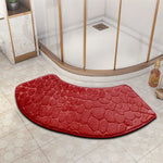 tapis bain gris moderne texture cailloux antidérapant absorbant eva 30x60cm