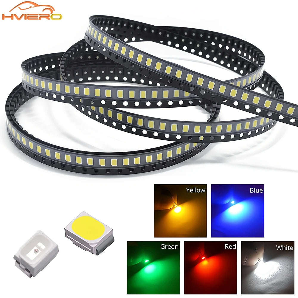 bande led 3020 smd bleu vert rouge blanc jaune adhésive moderne decoration 100pieces