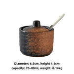 pot condiments porcelaine broyeur épices cuillère fleurs blanches motifs floraux rustique