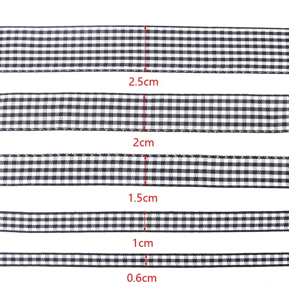ruban carreaux rouge blanc polyester traditionnel 10 yards roll adhésif décor festif maison