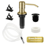 distributeur savon liquide moderne or noir acier inoxydable rotatif facile kit tuyau fixations
