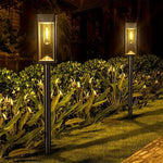 lumière solaire jardin auto allumage 6v transparente moderne noire piquetextérieur