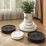 support plante moderne blanc noir rayures antifuite pots fleurs rotation 360 pivotant résistantextérieurintérieur