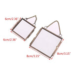 cadre photo suspendu vintage industriel verre transparent chaîne métal doré bronze DIY decoration