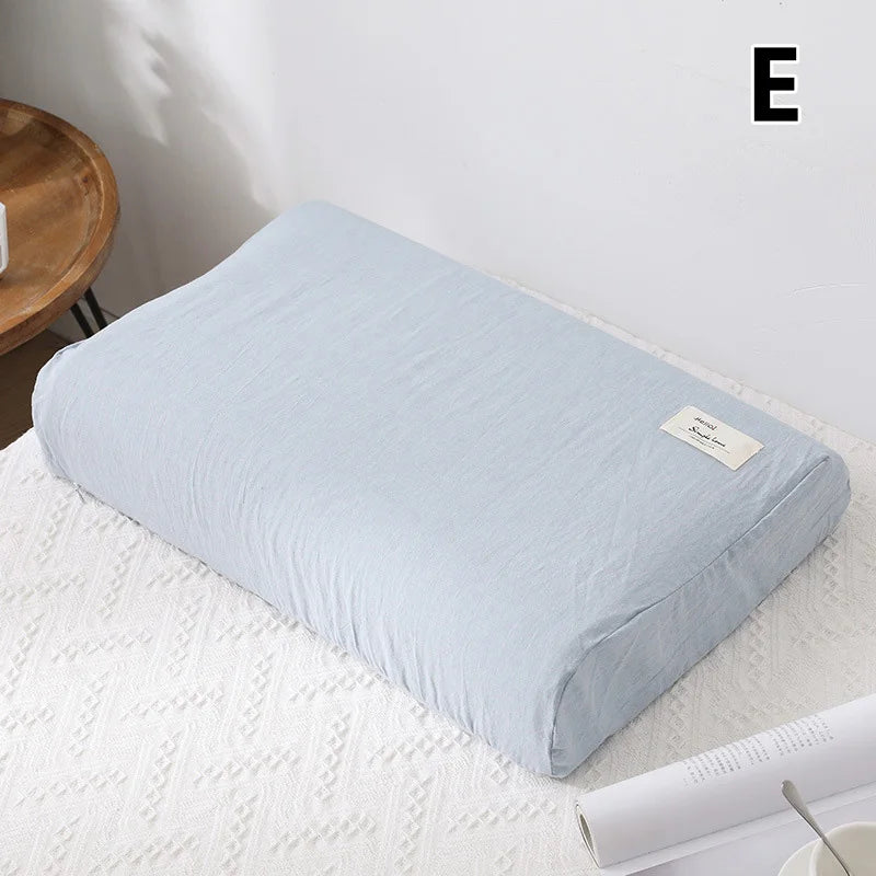 taie d'oreiller coton solide couleur rouge bleu gris vert rose moderne minimaliste 30x50cm 40x60cm