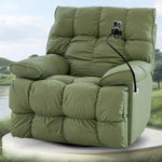 fauteuil relax moderne simili cuir gris orange beige vert ergonomique salon