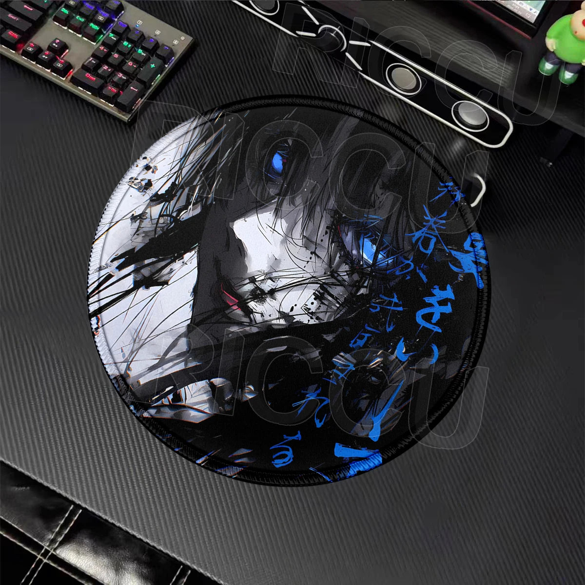 tapis souris rond antidérapant caoutchouc motif dessin animé moderne gaming pc gamer