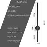 lampes murales modernes led minimalistes noires fixation murale golden 40cm 55cm