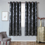 rideaux marron beige noir gris floral imprimé opacité classique anneaux inclusextérieur salon