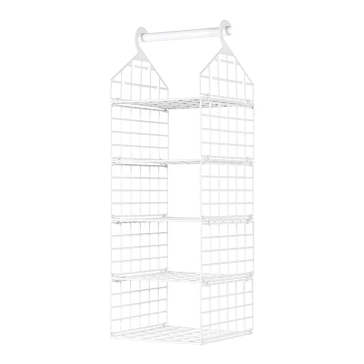 étagère suspendue moderne rose pâle étages hooks rangement serviettes pulls